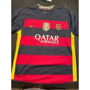 FC Barcelona Jersey 2015 FIFA World Champions Qatar Airways Mens L El Sanate 16